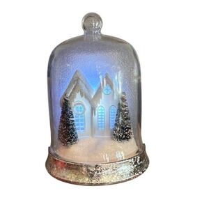 Yankee Candle Illuminated Holiday Snow Globe Bell Scent Plug Diffuser 4" NEW